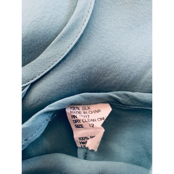 Unbranded Sleeveless Asymmetrical 100% Silk Slip Dress Size 12 - Picture 4 of 4